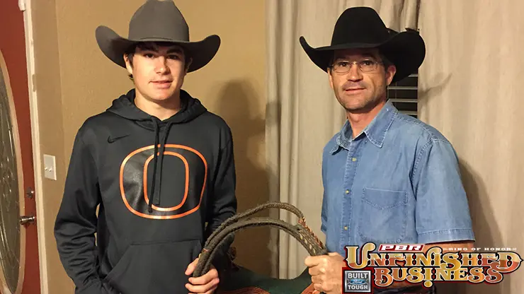  Cody Custer is preparing for Unfinished Business with help from son