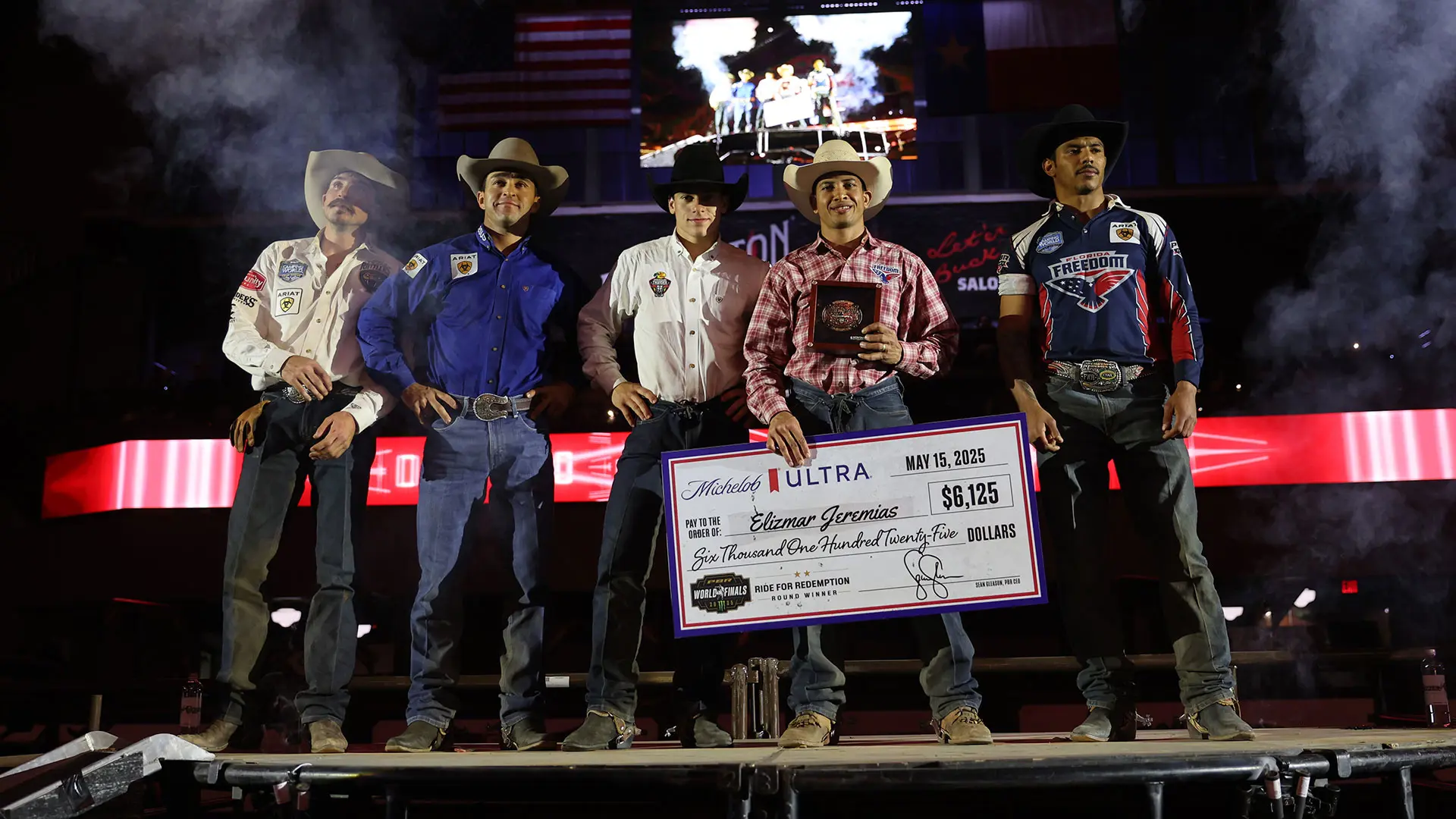 Elizmar Jeremias, Yan Victor Cunha, Felipe Furlan, Claudio Montanha Jr. and Daniel Keeping earn final five berths to the PBR World Finals: Unleash The Beast – Championship on May 17-18 at AT&T Stadium 
