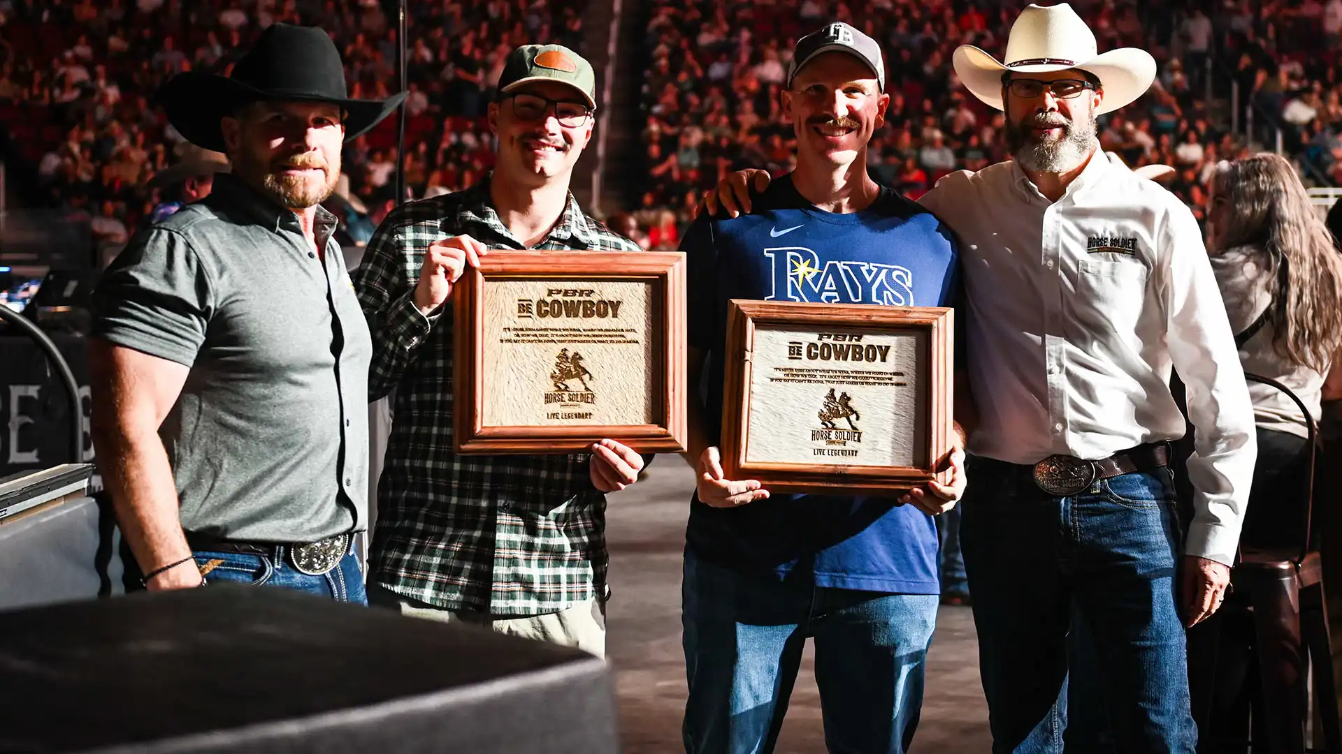 Airmen honored with Horse Soldier Bourbon Be Cowboy Award at Ridge Rider Days