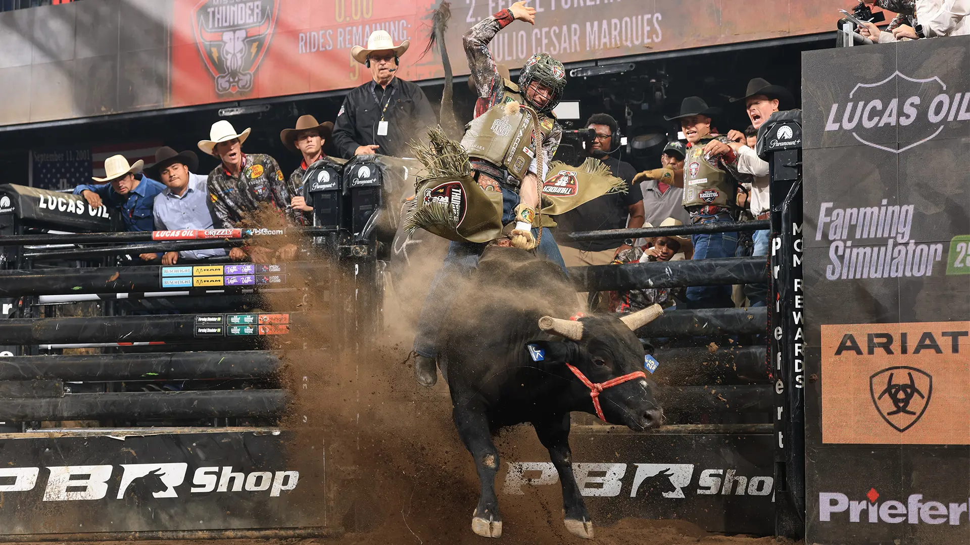 Led by Macaulie Leather’s 93.35-point ride, the Missouri Thunder beat another top team to take over No. 1 spot in PBR Teams standings